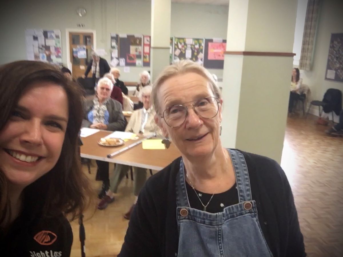 SLS Manager Swan & Group Leader Bev at a Shrewsbury Macular Group Meeting