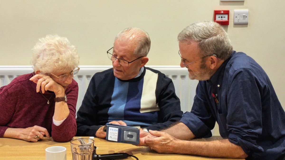 A face to face group sight loss training session in Shrewsbury