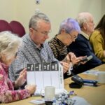 A face to face group sight loss training session in Shrewsbury