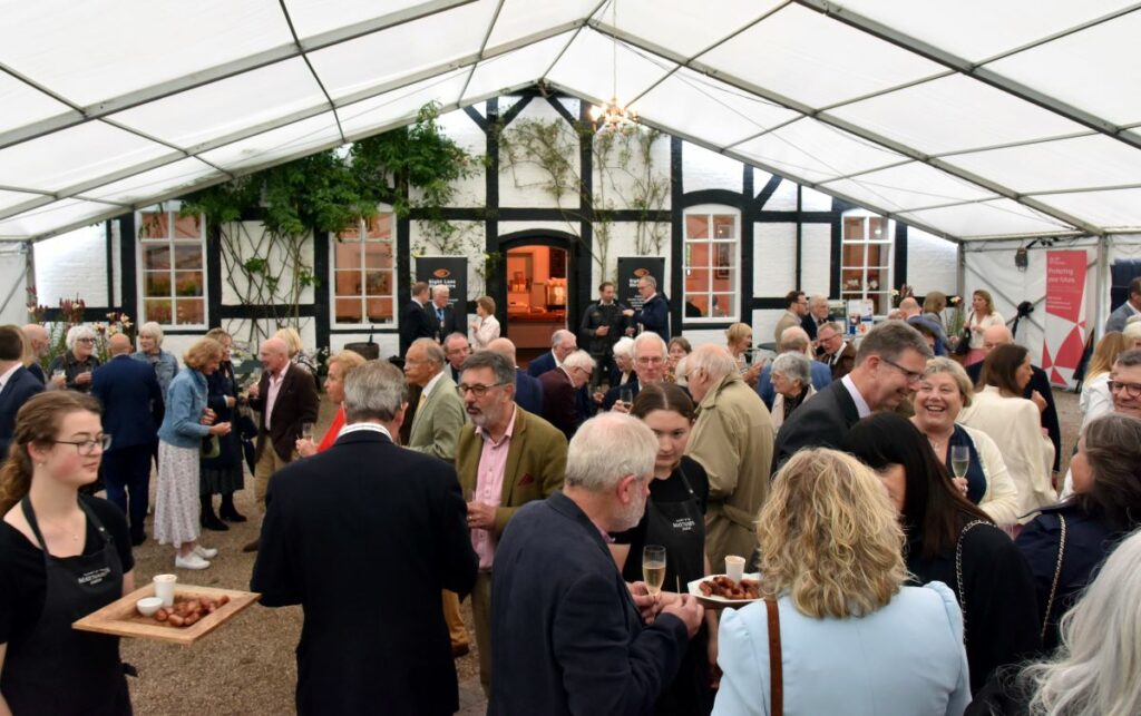 Guests inside a marquee