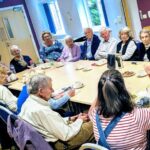 A face to face group sight loss training session