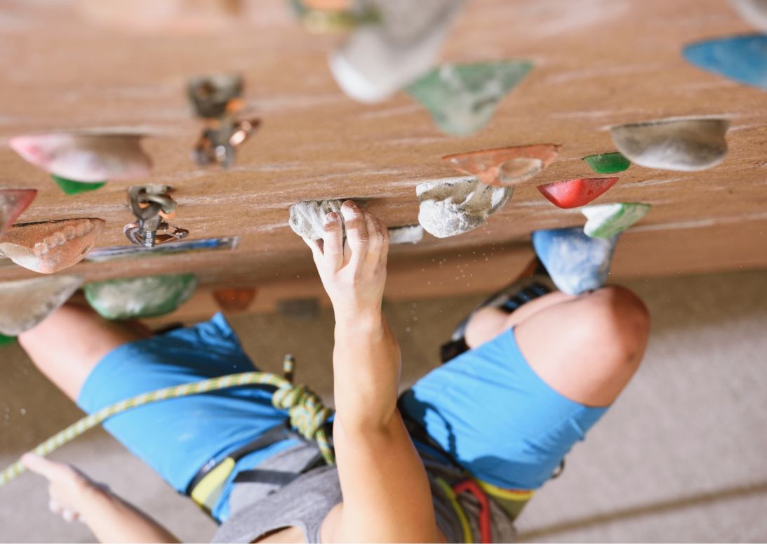 Young person enjoying a climbing activity