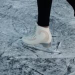 close up of a person ice skating