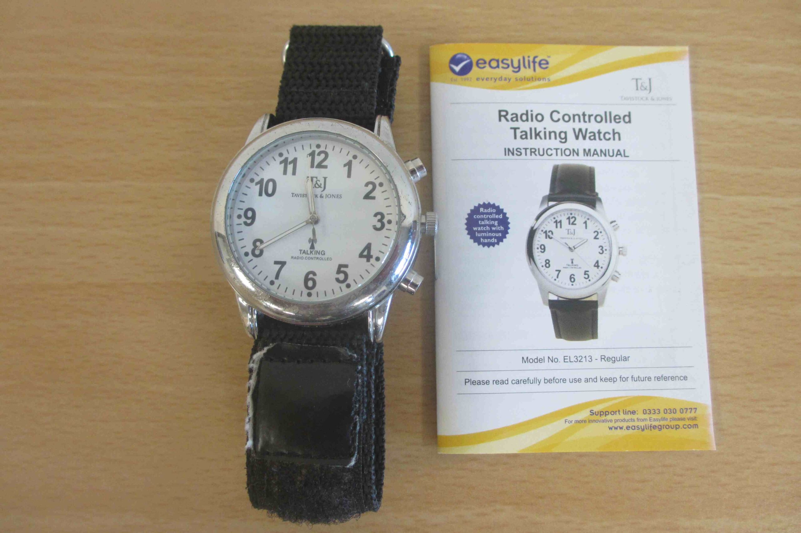 talking watch with instructions