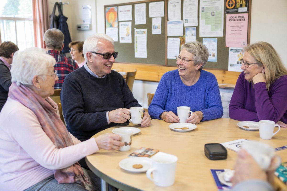 Support Groups Social tea break in a community room