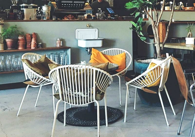 Inside a coffee shop