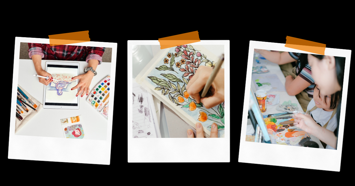 Illustration Collage of illustration activities