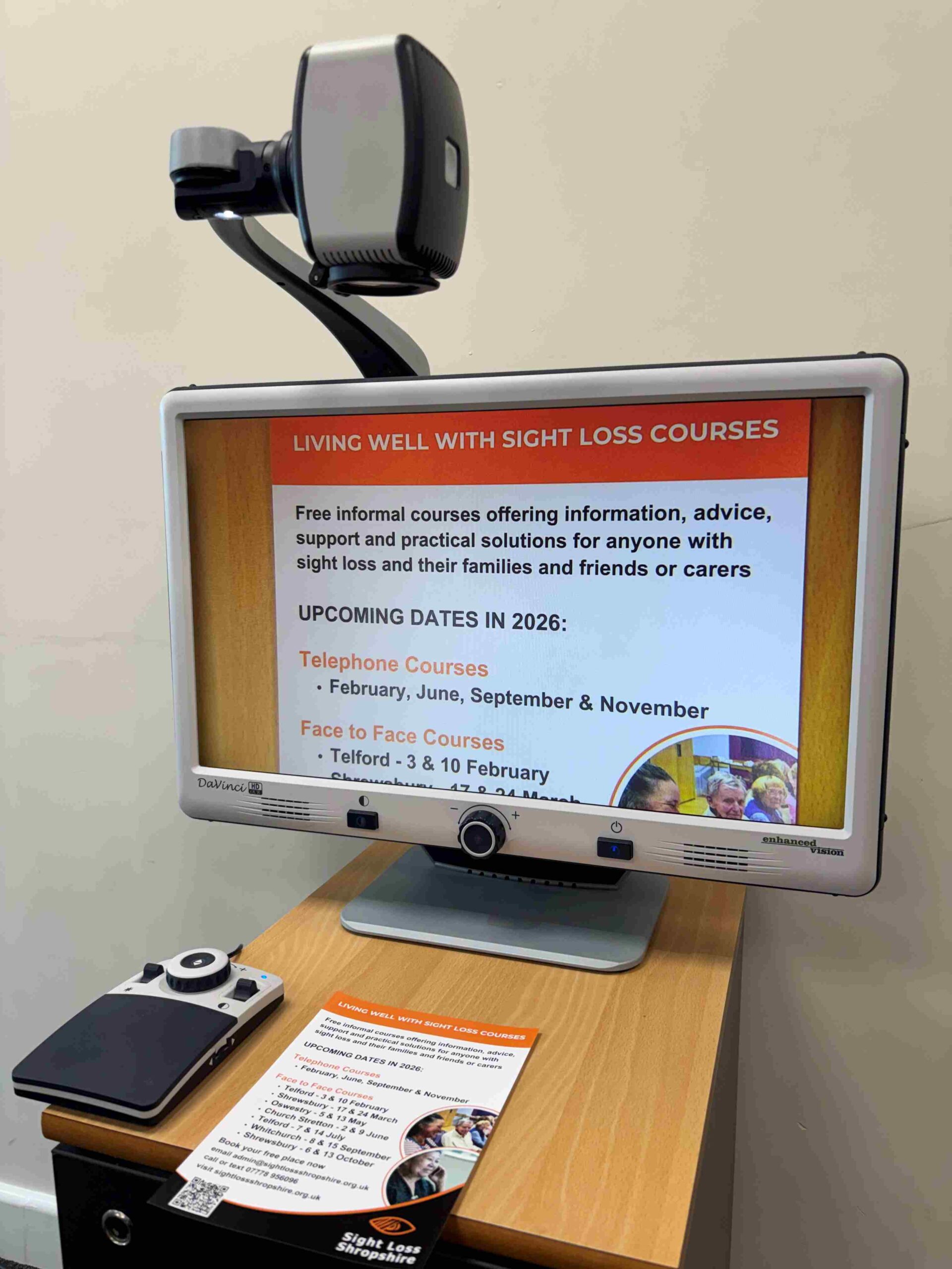 CCTV magnifier low vision aid device.