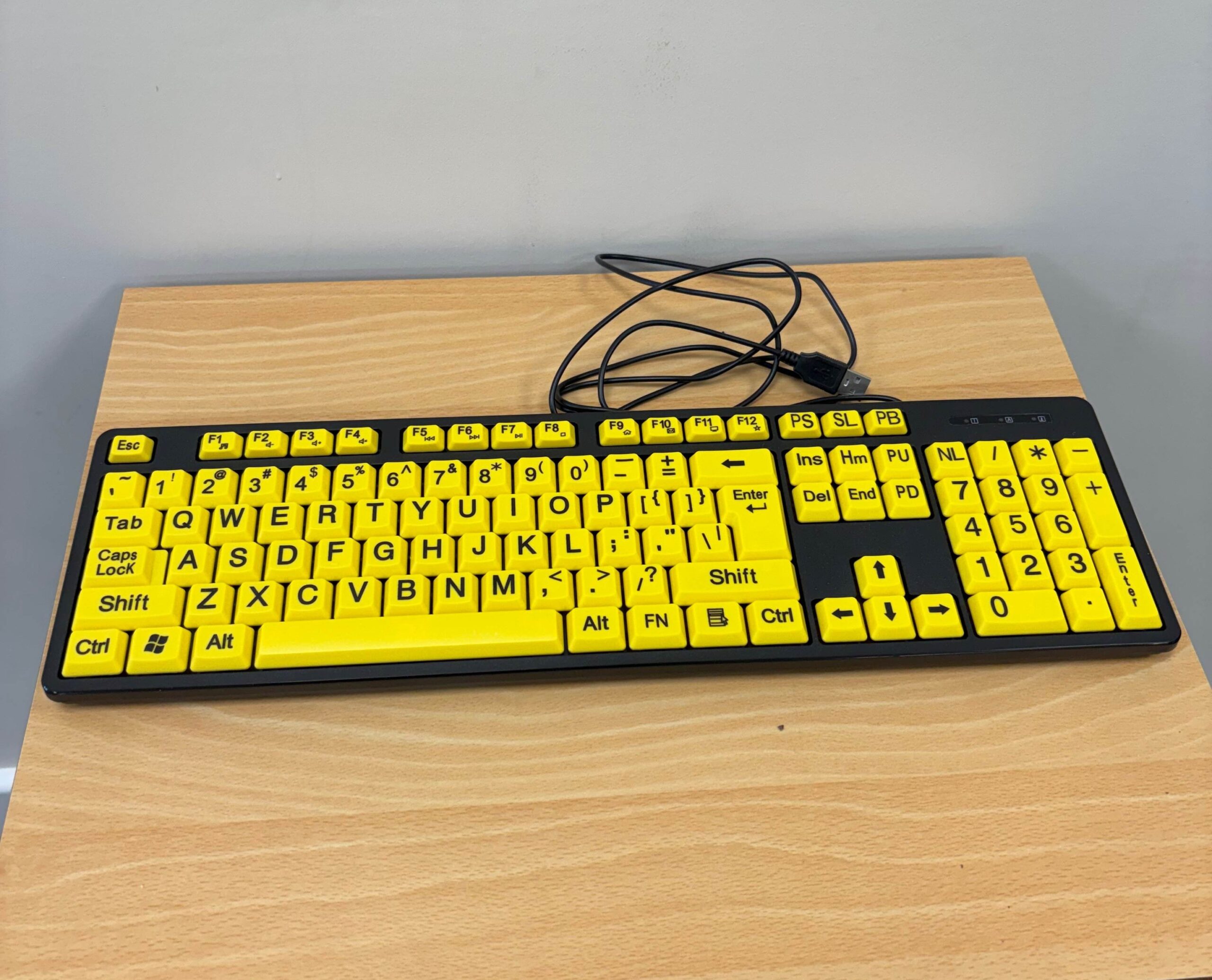 USB Keyboard with High Contrast Keys