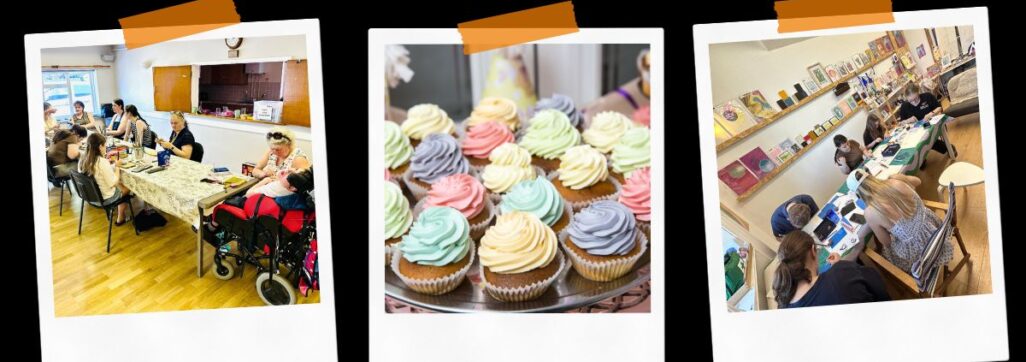 Cupcakes, young people meeting & creating crafts