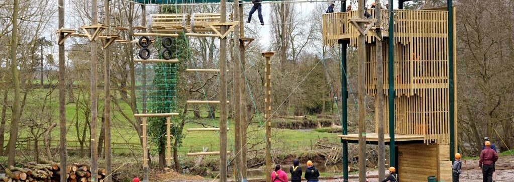 Outdoor climbing frame at JCA Adventures