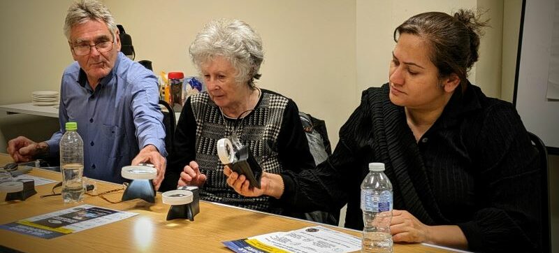 A group of people at a Living Well With Sight Loss course