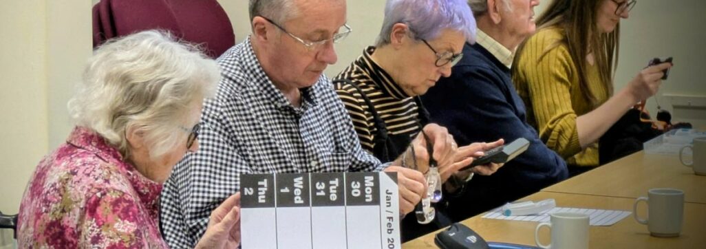 A face to face group sight loss training session in Shrewsbury