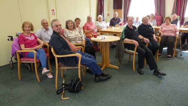 Picture of members of Newport VIP group with visiting speakers at a meeting at Cornmell Lea Community Centre in August 2018